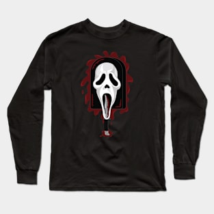 Horror Pop Ghostface Front Print Long Sleeve T-Shirt